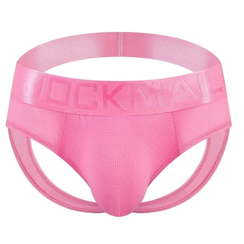 Open Back Sexy Men Underwear Briefs Underpants Nylon Mesh Quick Dry Gay Men's Jockstrap Bikini Slip Men Tanga Briefs Thong Swim
