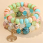 DIEZI Ethnic Bohemian Multicolor Crystal Beads Strand Bracelets Women Men Heart Tree Of Life Charm Bracelet Pulseira Feminina
