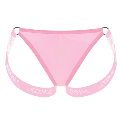 Mens Slip Bikini Jockstrap Mens Panties Ice Silk Underwear Sissy Sexy Panties Thongs Leg Strap Lingerie Male Jockstrap T-back