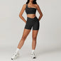 Skinny Sports Sets Women's Tracksuit Scrunch Butt Fitness Suits Push-Up Sexy Workout Sportswear Tights Short Activewear Woman