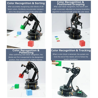 6 DOF Robotic Arm with Gripper Claw, PS2 Control, Metal Alloy, 20kg