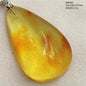 Natural Amber Pendant From Baltic Flower Yellow Amber Water Drop Women Men Jewelry Reiki Stone Women Men AAAAAAA