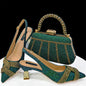 Women's Shoes and Bag Set with Rhinestone ED129