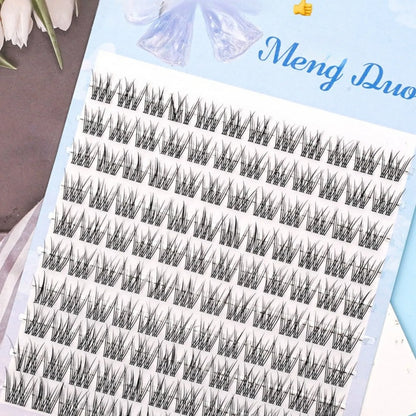 Easy Self Application Fish Tail Manga Cat Eye Lashes 120Pcs Fluffy Natural Long Reusable DIY Starter Makeup Lashes