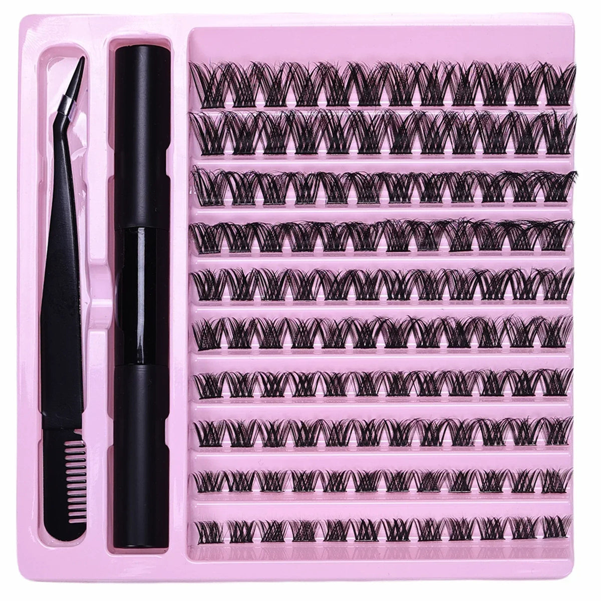 DIY Lash Extension Kit Lash Clusters With Bond Individual Lashes Kit Cluster Lashes Wispy D Curling False Eyelash Clusters