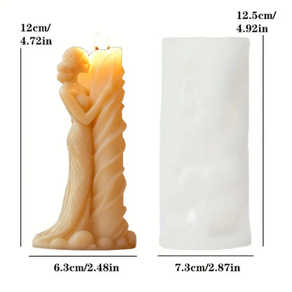 3D Wedding Girl Aromatherapy Candle Silicone Mold DIY Girl Candle Mould Gypsum Clay Epoxy UV Resin Mold Molds Home Decor