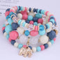 DIEZI Ethnic Bohemian Multicolor Crystal Beads Strand Bracelets Women Men Heart Tree Of Life Charm Bracelet Pulseira Feminina