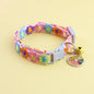 For Airtag Cat Collar with Heart Pendant Girl Cat Cute Flower Positioning Cover Cat Collar Kitten Puppy Rabbit Without Airtag