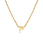 Vnox Chic Tiny A-Z Letters Necklaces for Women Girls, Gold Color Stainless Steel Initial Chokers,Small Pendent Necklaces Jewelry