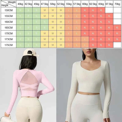 Women's Long Sleeve Yoga Running Top