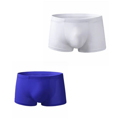 2PCS/Lot Man Underpants Boxershorts Ice Silk Cool Men Boxer Trunk Underwear Men’s Panties Pajama Shorts Loungewear Arrow Pants