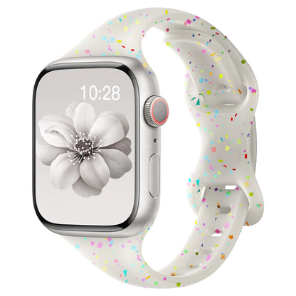 Apple Watch Slim Confetti Speckle Silicone Band