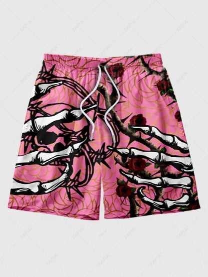 Men's Hawaiian 3D Cartoon Y2K Pattern Beach Shorts Quick Dry Outdoor Leisure Sports Shorts Fashion Men's Shorts
