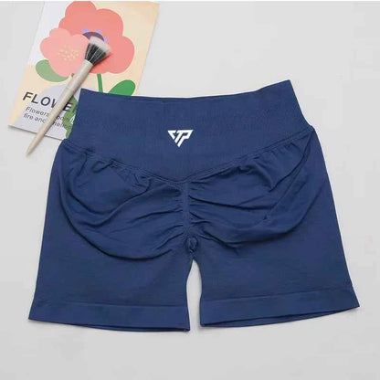Seamless Silicone Printed Yoga Shorts