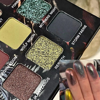 Purple Chameleon 15-Color Eyeshadow Palette - Shimmer & Matte