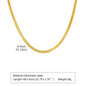 Stainless Steel Snake Chain Necklace for Women Men, Silver Color Herringbone Choker Flat Neck Chain 40-60cm Summer Jewelry
