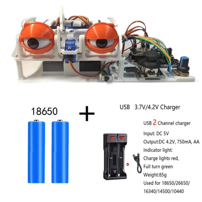 ESP32 APP Control & Joystick Control SG90 Robotic Eye for Arduino, 3D Printed DIY Programmable Robot Kit