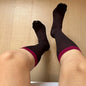 Man Transparent Sexy Stockings Men Ultra-thin Hight Tube Socks Sheer Elastic Striped Business Socks Formal Stockings