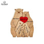 Bear Home Wooden Puzzle Personalized Custom Decor Heart Warmer Birthday Gift Art Puzzle Name Home Decor Thanksgiving Gift