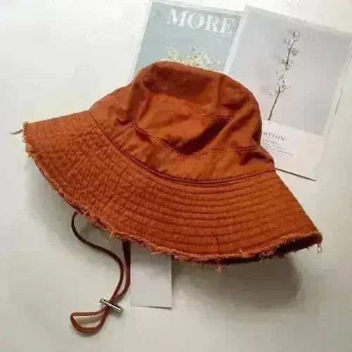 Luxury Bucket Beach Hat - Y2K Wide Brim Sun Hat - Wedding & Party Elegant