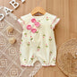2025 baby girl rompers summer short sleeve clothing cotton Girls Onesies toddlers clothes infant newborn overalls kids homewear