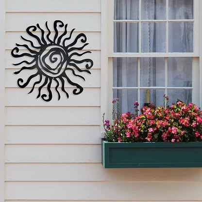 DDPNKL Wacky Sun Metal Wall Art Outdoor Decor 18 Inches Rust Proof Wall Sculpture Ideal for Kitchen Bathroom Living Room Decor