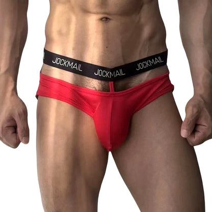 Jockmail Men Sexy G String Thong Erotic Jockstrap Bondage Gay Underwear Penis Pouch Strap Harness Hollow Lingerie Sissy Panties