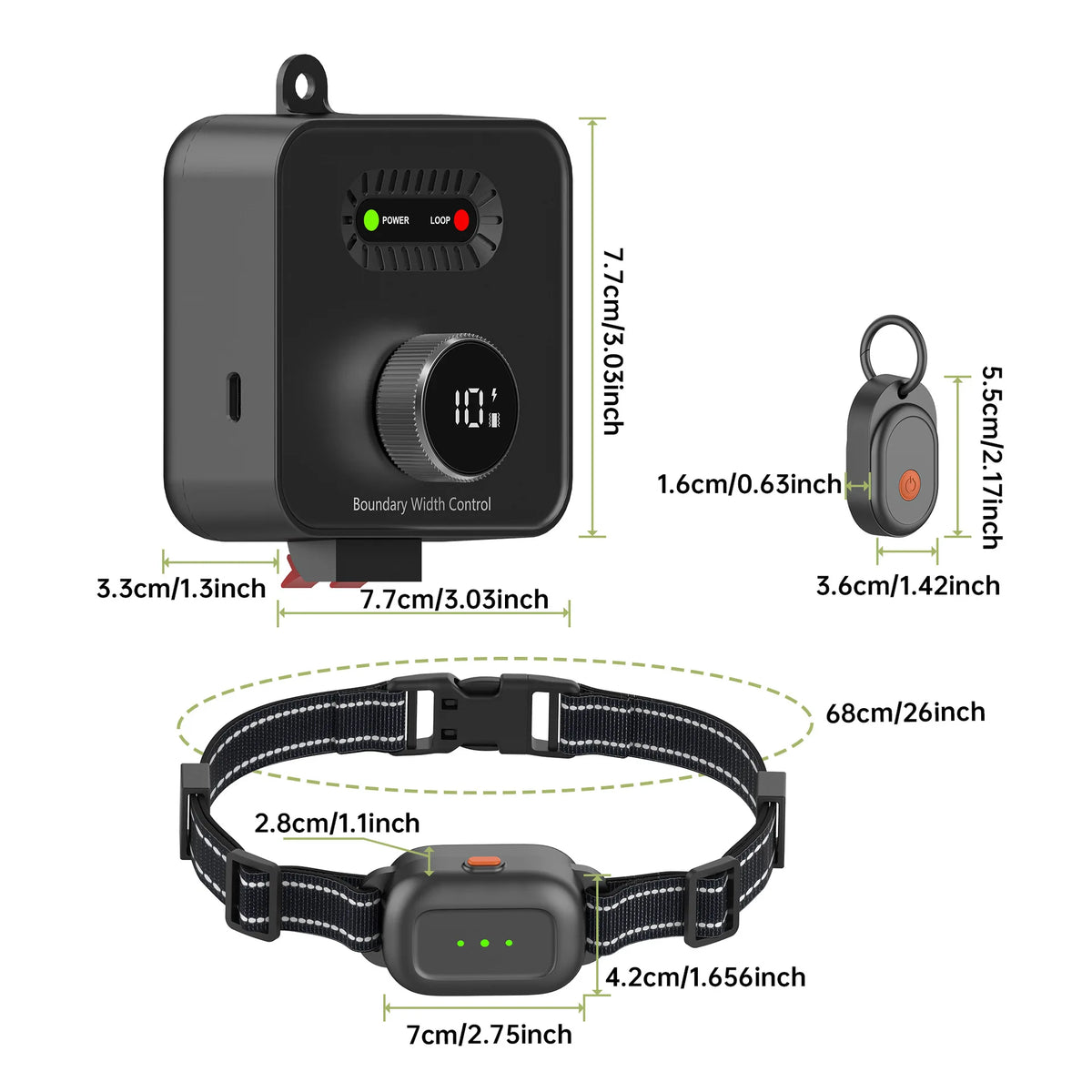 New Pet Electric Fence Collar Electronic Pet Containment System In-Ground Wired Fence Waterproof Rechargeable Dog Shock Collars
