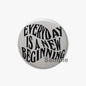 32/44/58mm Creative Round Animal Letter Pins Cartoon Character Funny