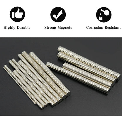 Super Powerful round Neodymium Magnet NdFeB N35 Strong Permanent Magnetic Imans for Refrigerator Various Sizes 2x2/4x2/5x1/6x2/8