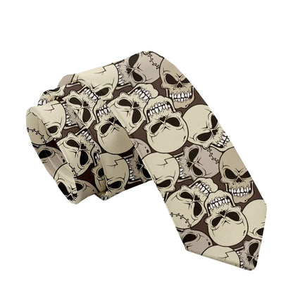 Fashion skull 3D printed tie art design personality tie adult 8cm wide polyester slim shirt suit party accessories