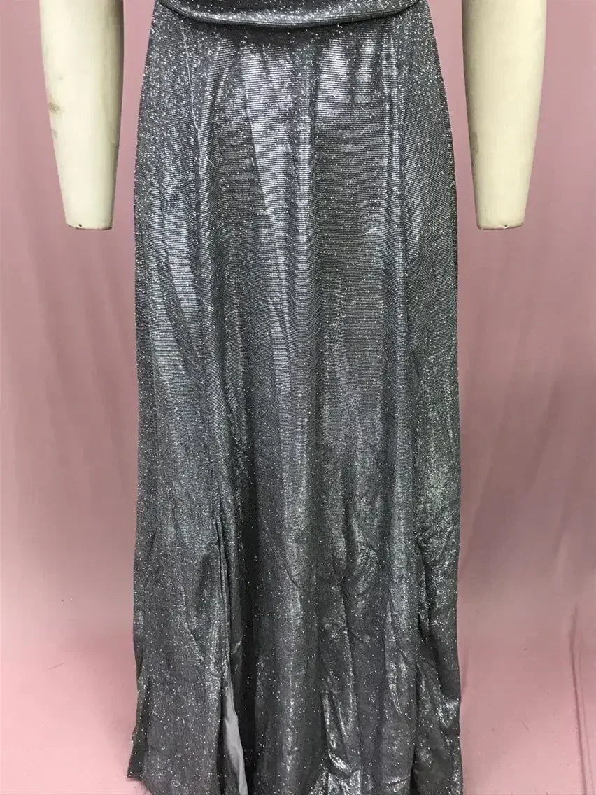 BKLD 2025 Evening Party Dress Sequin A-Line Strapless Sexy Fashion Solid Color Split Long Dresses Solid Color Women Clothing