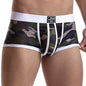 Camo Boxer Briefs Mesh Underwear Breathable for Gym/Running/Outdoor Sports Trunks Shorts Cueca Gay Male Panties Underpants