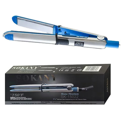 750℉ Stainless Steel Hair Straightener Professional Flat Iron for All