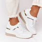 Women's Sneakers Platform Casual Shoes Solid Color Vulcanized Shoes Lace-Up Lightweight Tennis Shoe Wedges Plus Size Women Shoes
