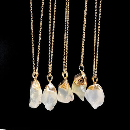 Irregular Amethyst Gemstone Necklace Healing Crystal Chakra Stone Women Birthday Gift Citrine Gemstone Necklace Healing Crystal