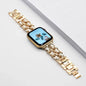 Apple Watch Woven-Accent Chain Bracelet Band