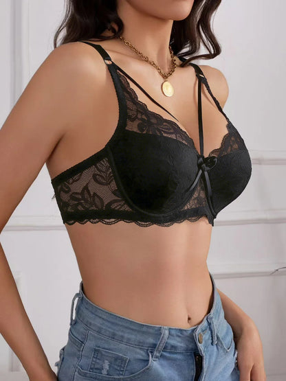 Hot 3/4 cup thin underwear small bra Plus Size Undewire adjustable lace Women's bra breast cover Sexy Bralette Lingerie