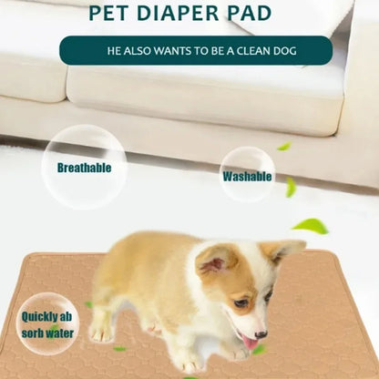 Dog Pee Pad Reusable Washable Dog Urine Mat Car Seat Floor Sofa Waterproof Absorbent Puppy Cat Training Diaper Mat Pet Supplies