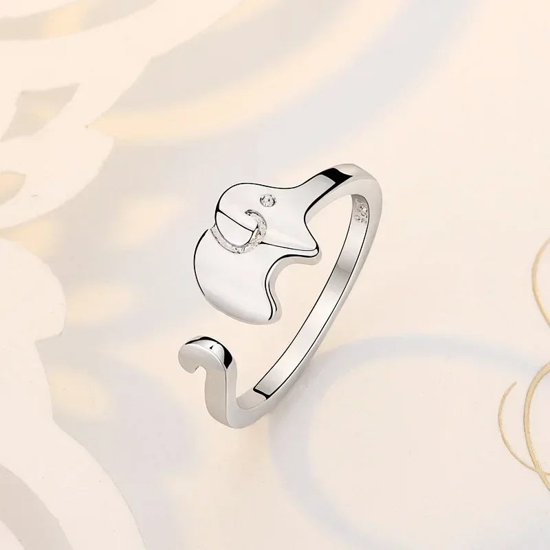 Hot 925 Sterling Silver Ring AAA Zircon Adjustable Simplicity Fashion Exquisite Women Jewelry Accessories Wedding Party Gift