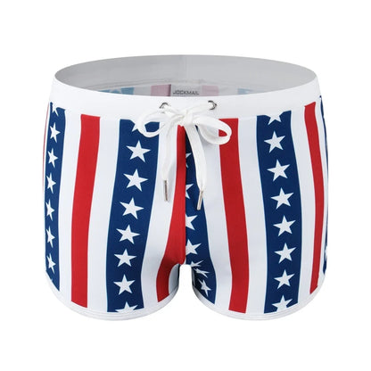 JOCKMAIL Print Men's Swimwear Trunks Sexy Beach Surfing Swim Suit Shorts Men Swimsuit Swimming Pants  Nylon Ice Silk Home Shorts
