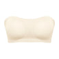 Women's Sexy Strapless Push Up Bra Removable Padded Seamless Ice Silk Top Women Invisible Beauty Back Anti-slip Off-shoulder Bra