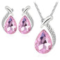 Fashion Silver Color Necklace Earrings Cubic Zirconia Jewelry Sets Elegant Crystal Zircon Jewelry Women Wedding Jewelry Set