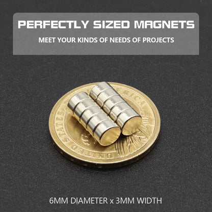 Super Powerful round Neodymium Magnet NdFeB N35 Strong Permanent Magnetic Imans for Refrigerator Various Sizes 2x2/4x2/5x1/6x2/8