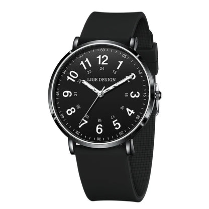 Women's Arabic Numeral Silicone Quartz Watch