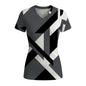 Women's Geometric Abstract Print V-Neck T Shirt Daily Casual Commuting Short Sleeve Tops Summer Street Vintage Slim Fit Tees