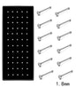 Fashion Crystal Stainless Steel Nose Stud Piercing for Women Hypoallergenic 1.8mm Nose Ring Straight/L/Screw Shaped Body Jewerly
