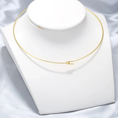 316L Stainless Steel Heart Round Adjustable Collar Women's Necklace Simple Open Neck Metal Jewellery Accessories: VL534 VL535