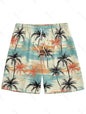 Men's Hawaiian 3D Palm Tree Pattern Beach Shorts Quick Dry Outdoor Leisure Sports Shorts Fashion Men's Shorts