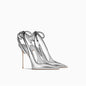 Elegant Beige Stiletto Heels 2025 Summer Women Shoes Pointed Toe Dress Party Sandals